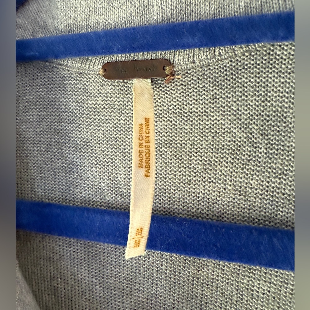 Free People Gray Button-Front Knit Midi Dress - Picture 9 of 9